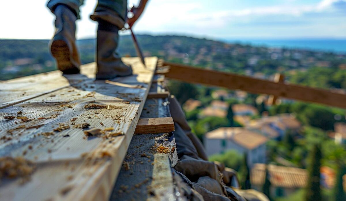Renforcement professionnel des pannes de toiture par un artisan couvreur à Fréjus Var