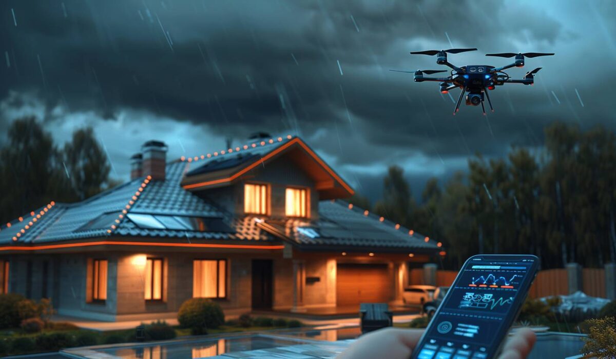 Système de monitoring à distance pour toiture avec capteurs drones et interface smartphone
