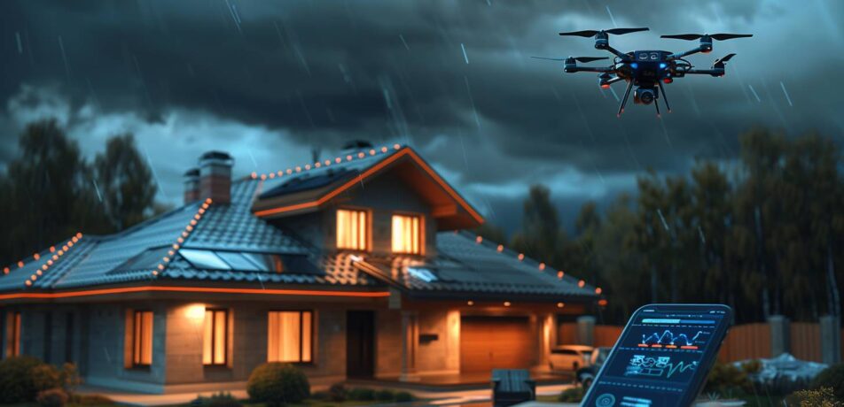 Système de monitoring à distance pour toiture avec capteurs drones et interface smartphone