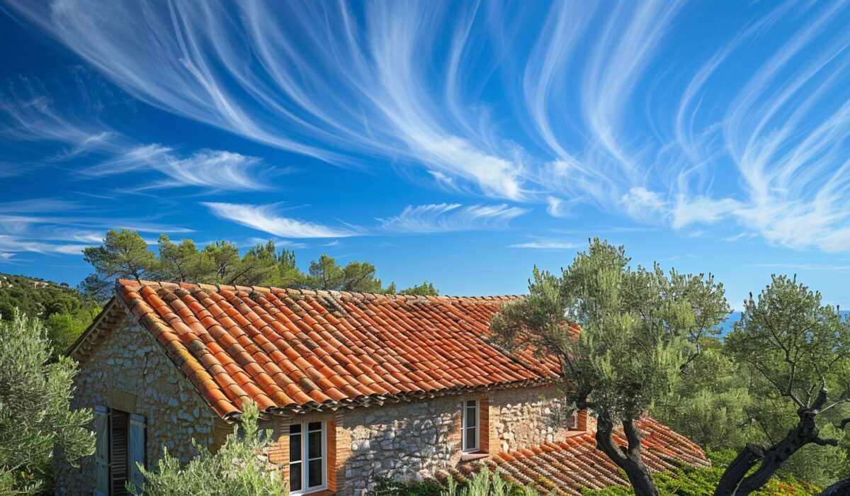 Maison provençale Fréjus toiture renforcée contre vents violents méditerranéens