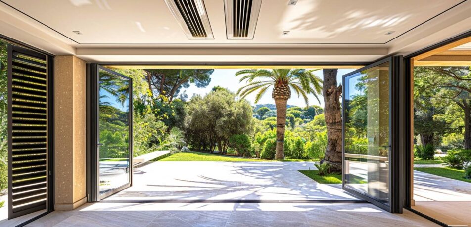 Système de ventilation intégré dans une villa moderne à Fréjus climat méditerranéen